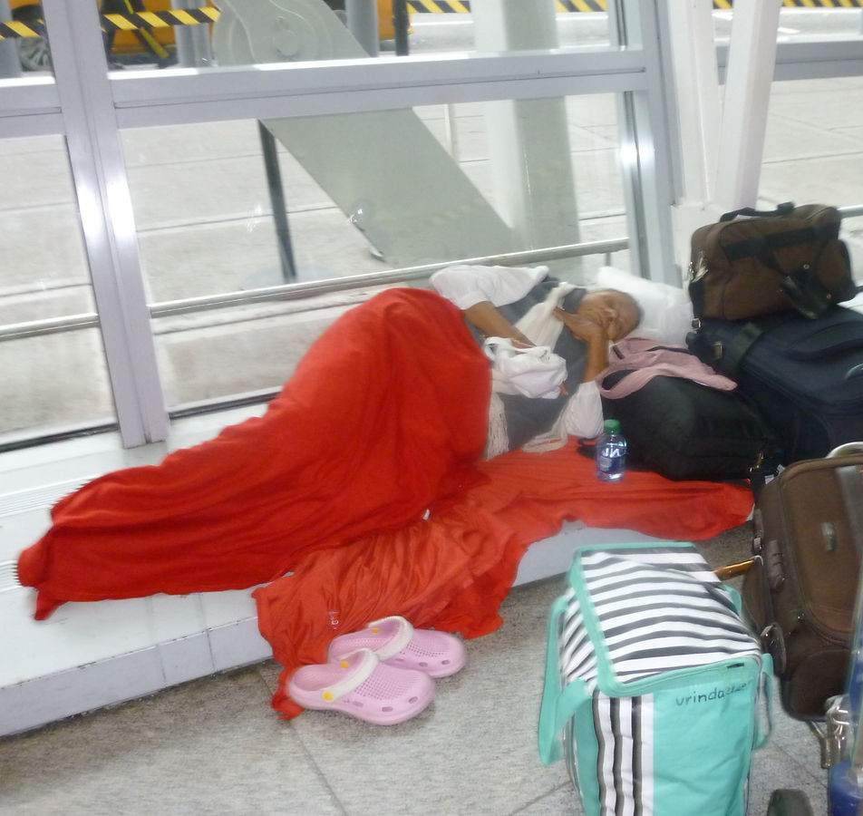 Traveling, in airport